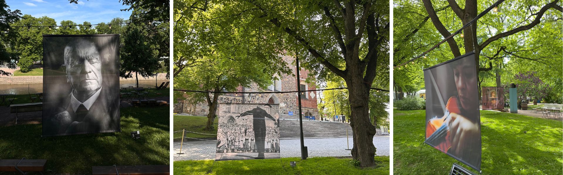 Opus 6, konstutställning i Åbo domkyrkopark. Konstnär Vesa Aaltonen.