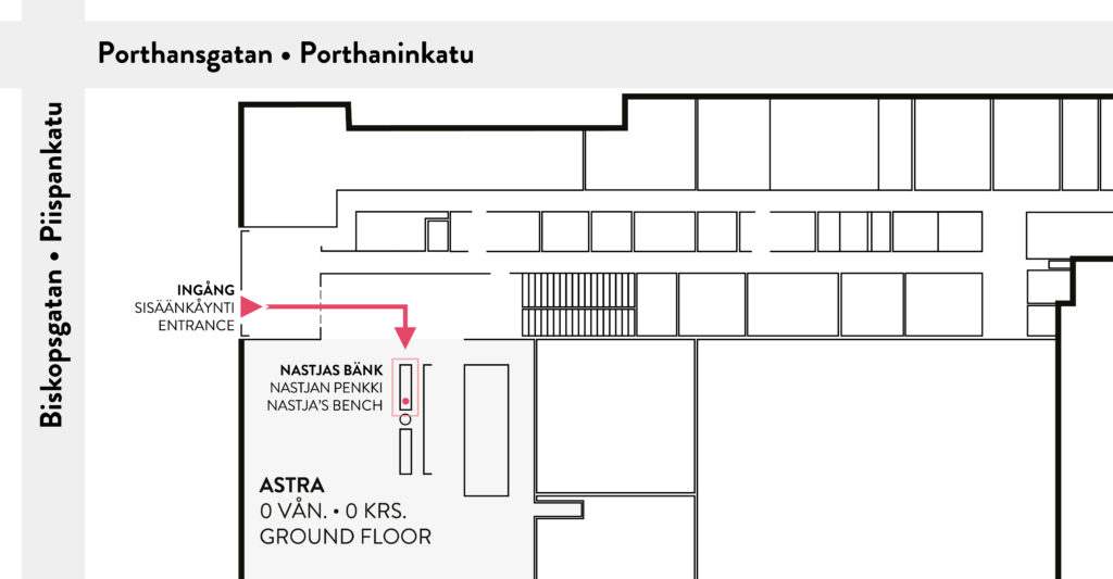 En karta som visar var i Astra Nastja Säde Rönkkö finns.