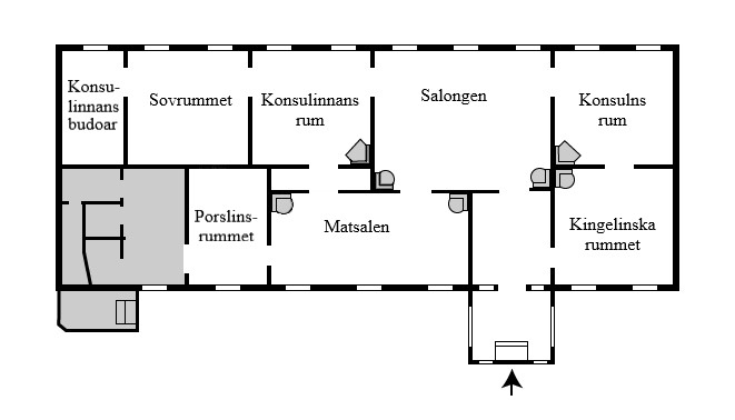 Bottenplan över museet Ett Hem